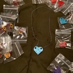 Lego Heart Necklaces